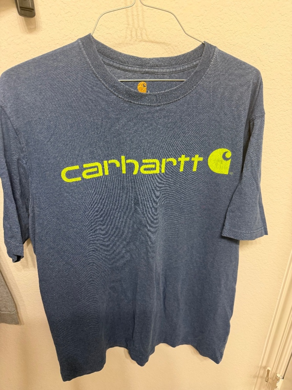 Carhartt Mens Blue Logo Tshirt, Large